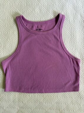 wild fable Lavender Ribbed Cropped Tank